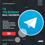 Buy 1000 Real Telegram Members, Smallest package